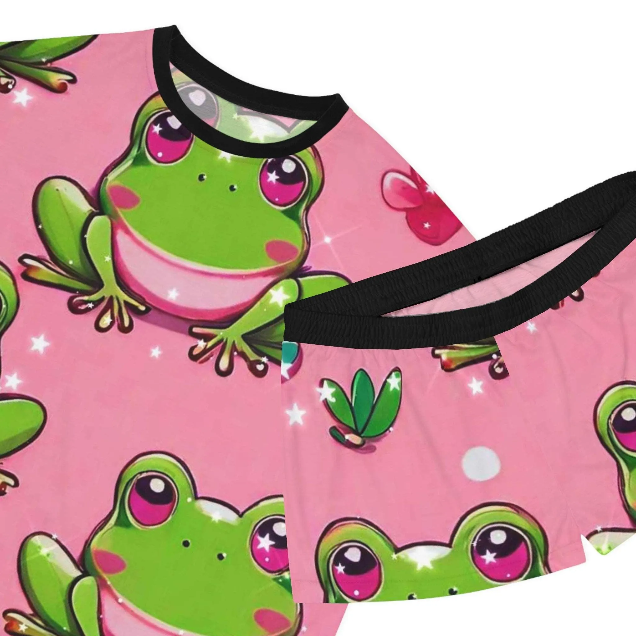 "Frog Love" Women's Short Pajama Set