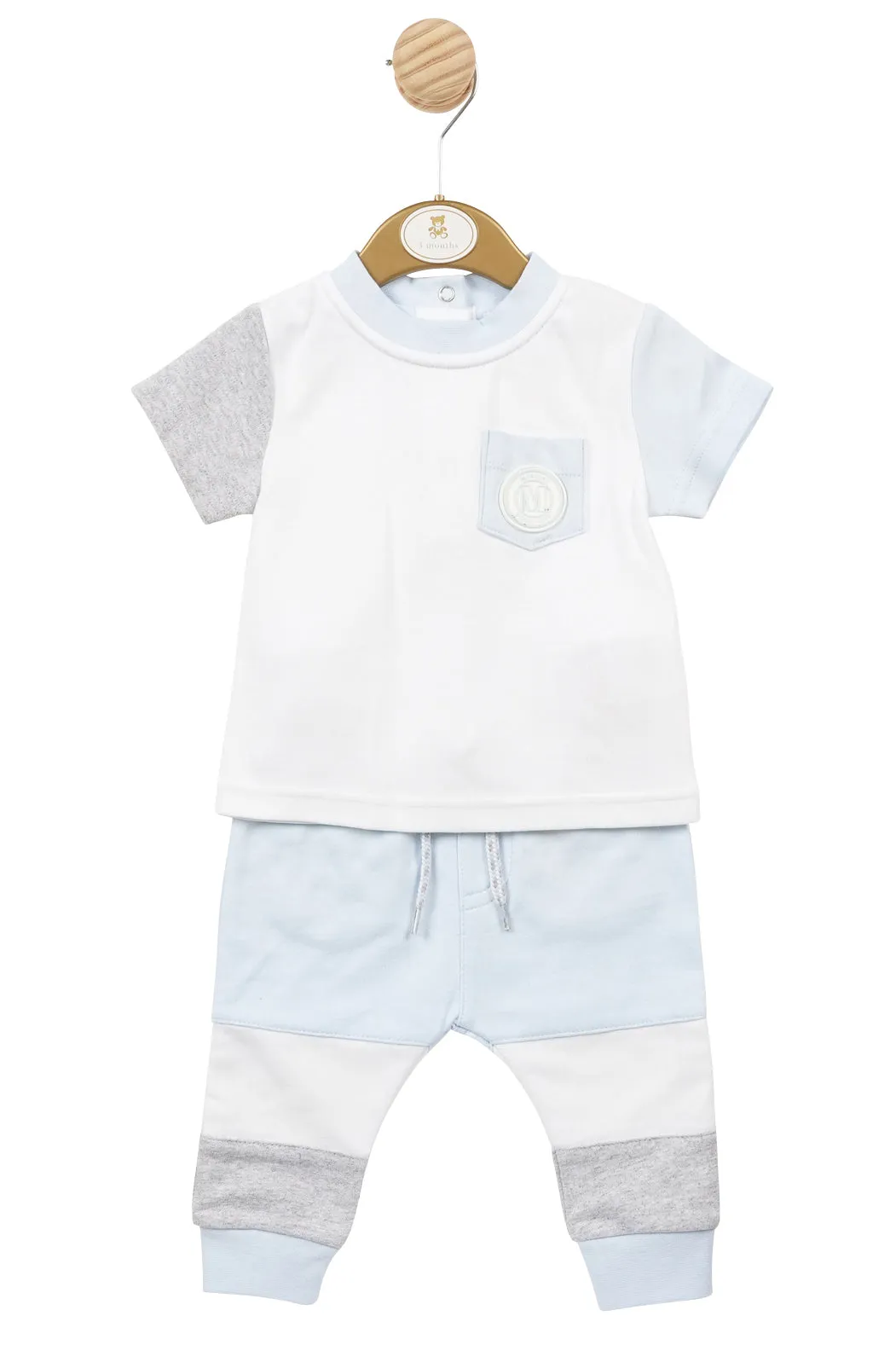 "Luke" Baby Blue Colour Block Tracksuit