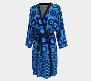 "Psyched Blue" Peignoir (Long Kimono / Robe)