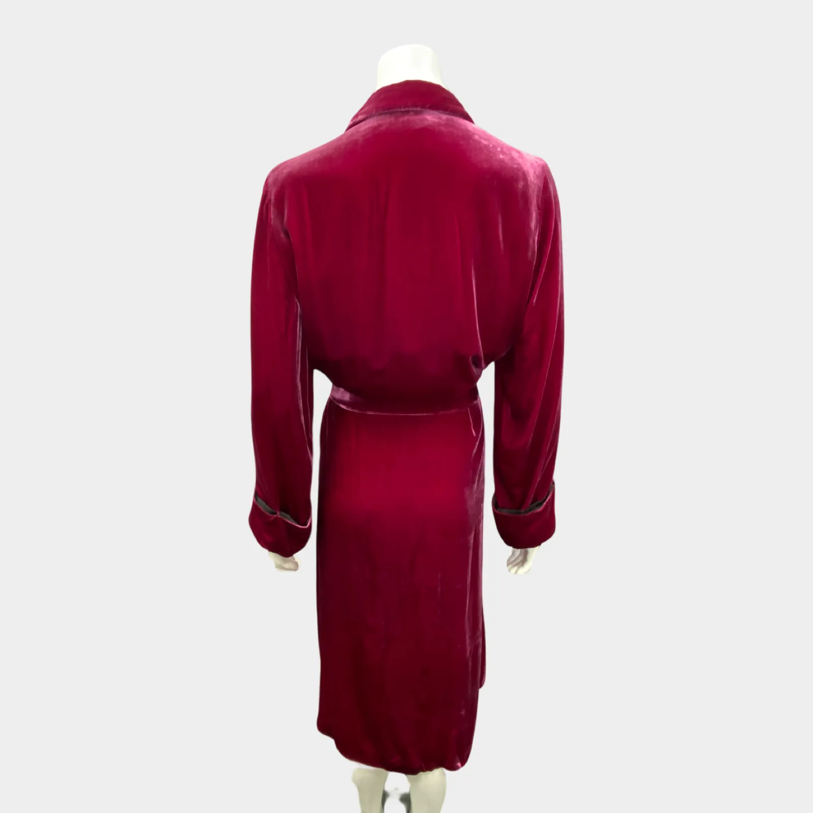 Racil women's raspberry velvet evening robe