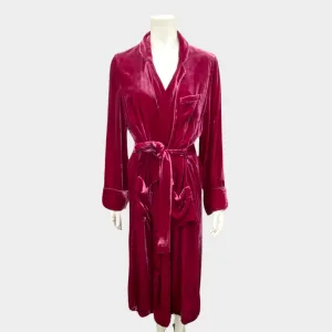 Racil women's raspberry velvet evening robe