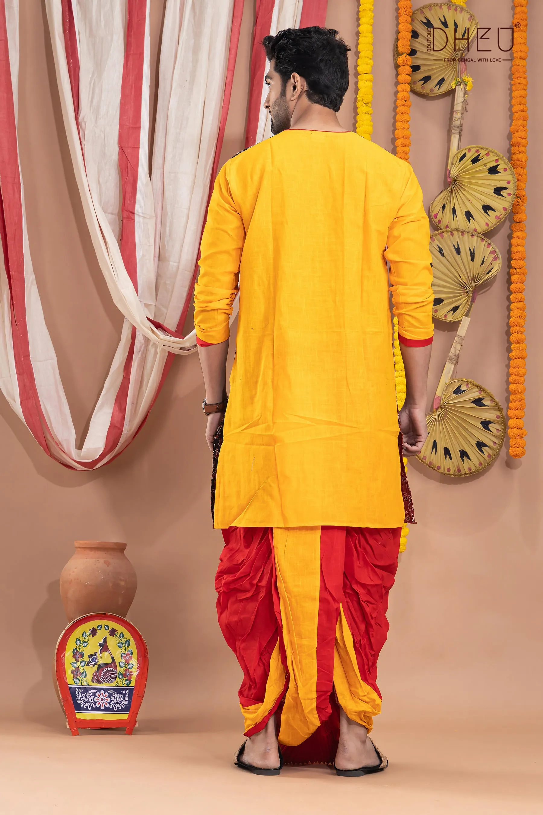 Rajbadhu-Mekhela-Kurta Couple Set