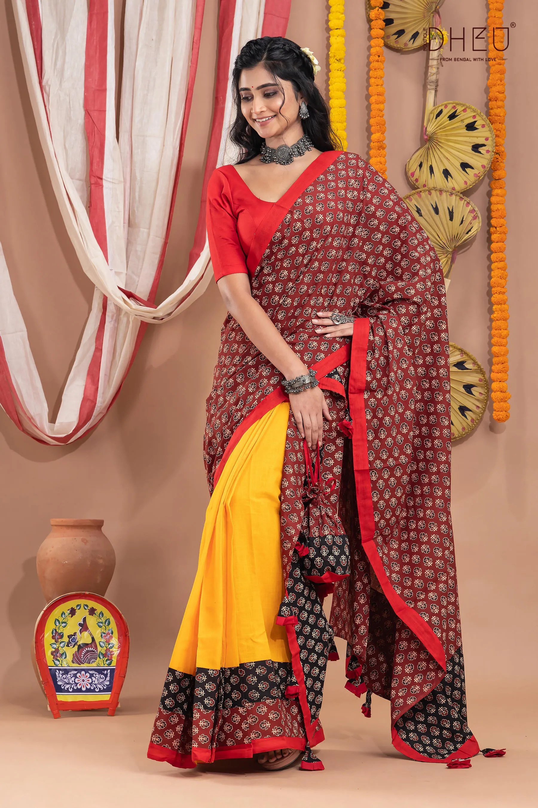 Rajbadhu-Mekhela-Kurta Couple Set
