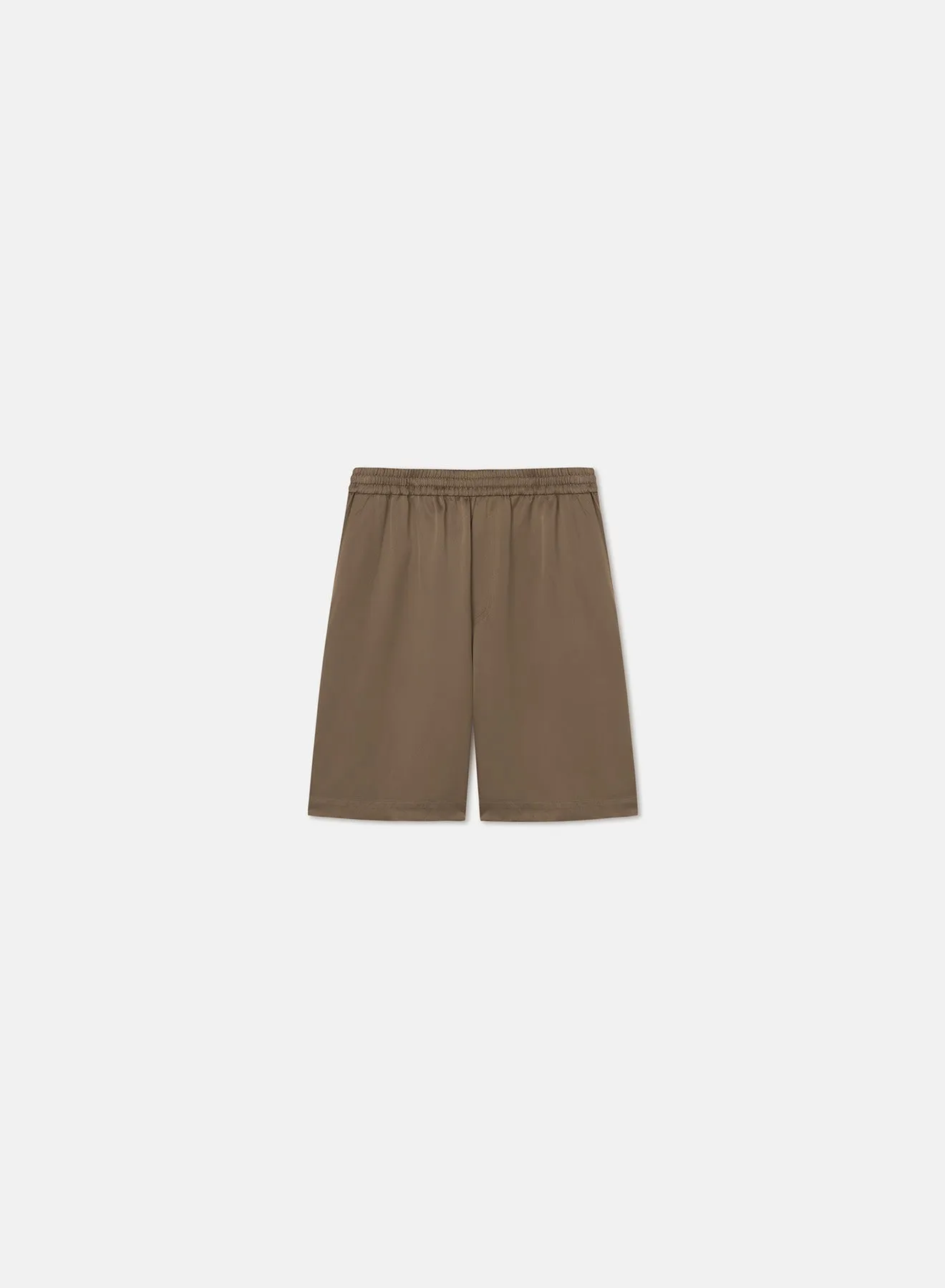Remko - Slip Satin Shorts - Dark Khaki