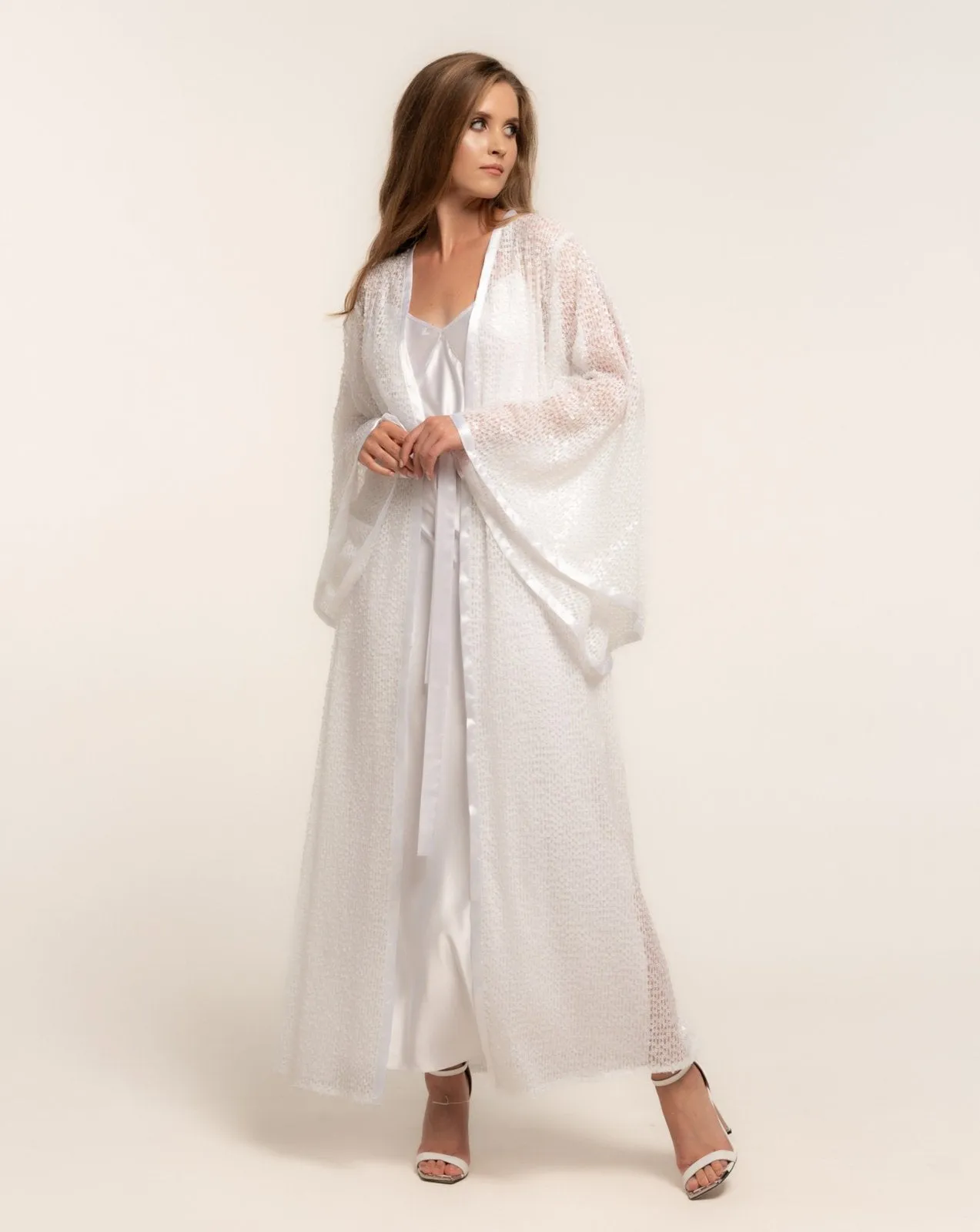 Riviera Bridal Sequin Robe and Nightgown Set
