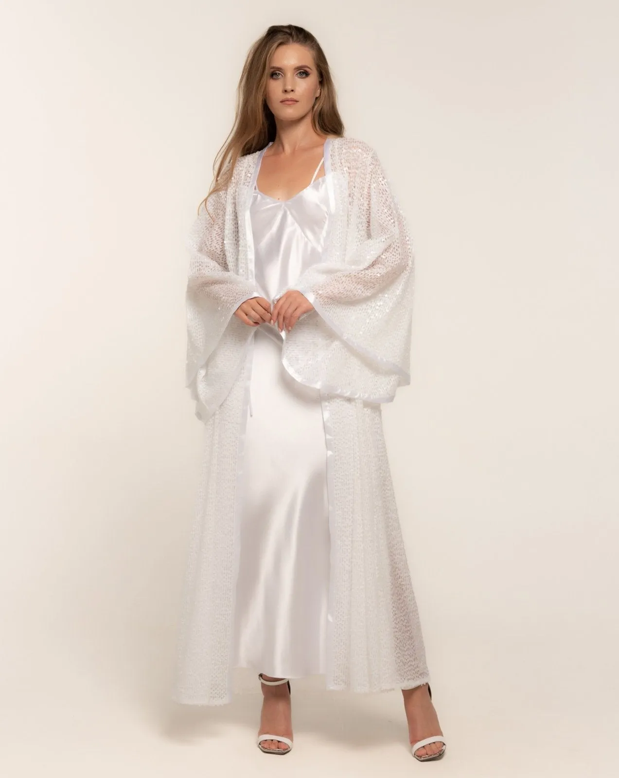 Riviera Bridal Sequin Robe and Nightgown Set