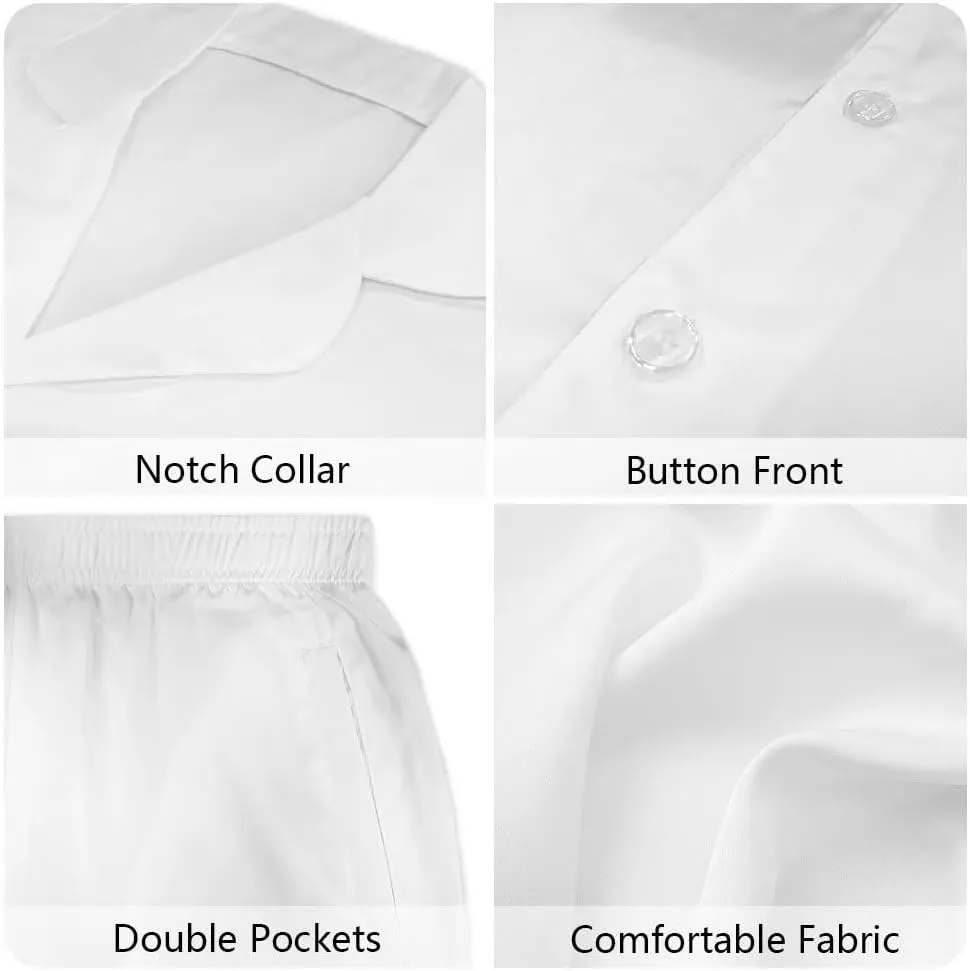 Rnyleeg Halloween Costume Women Pajamas Set Long Sleeve Sleepwear Button Down Pajamas Nightwear House Wear XS-4XL