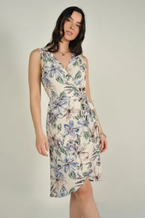 Robe portefeuille fleurie - KAREL - (R-B13)
