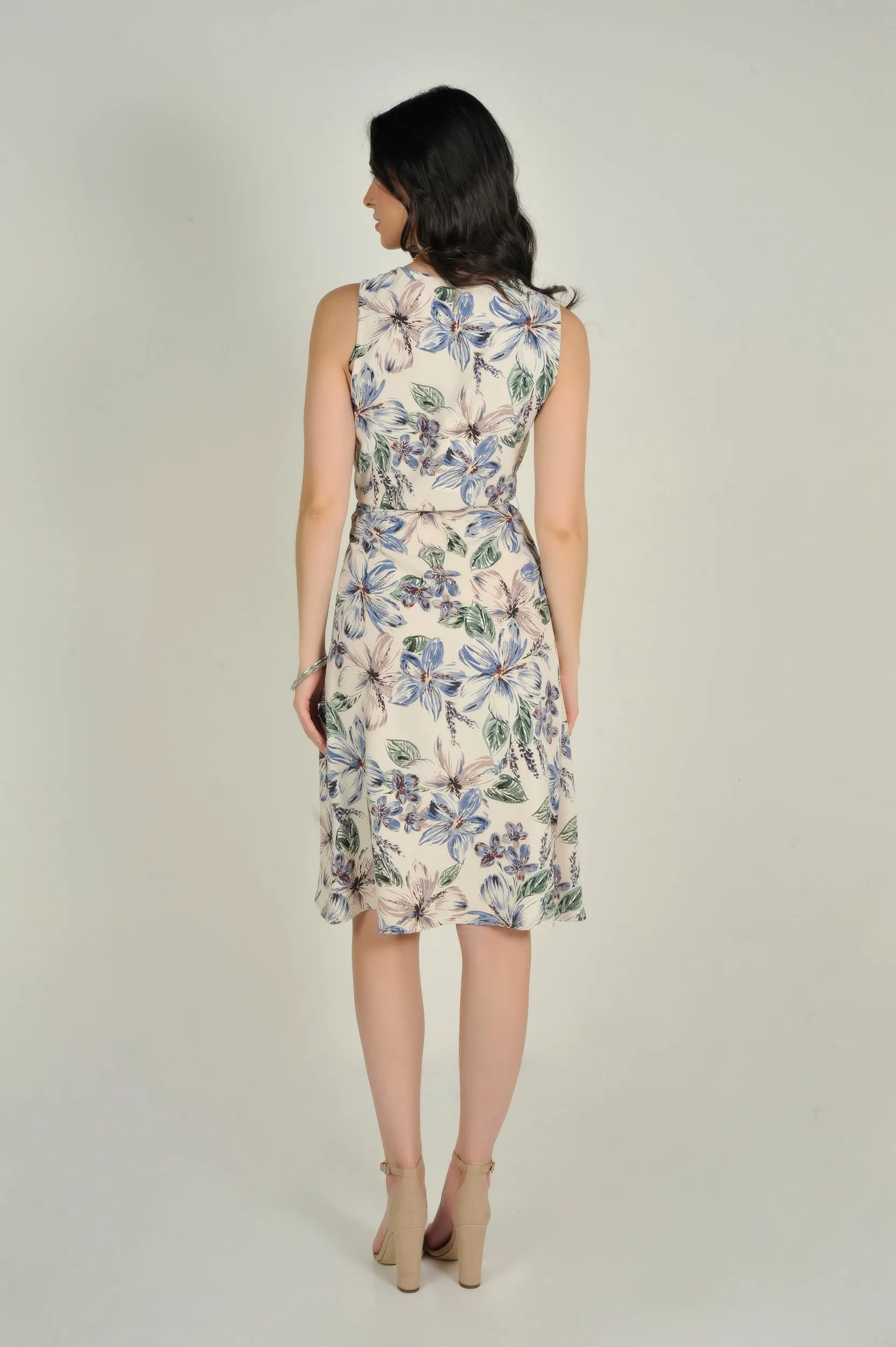 Robe portefeuille fleurie - KAREL - (R-B13)