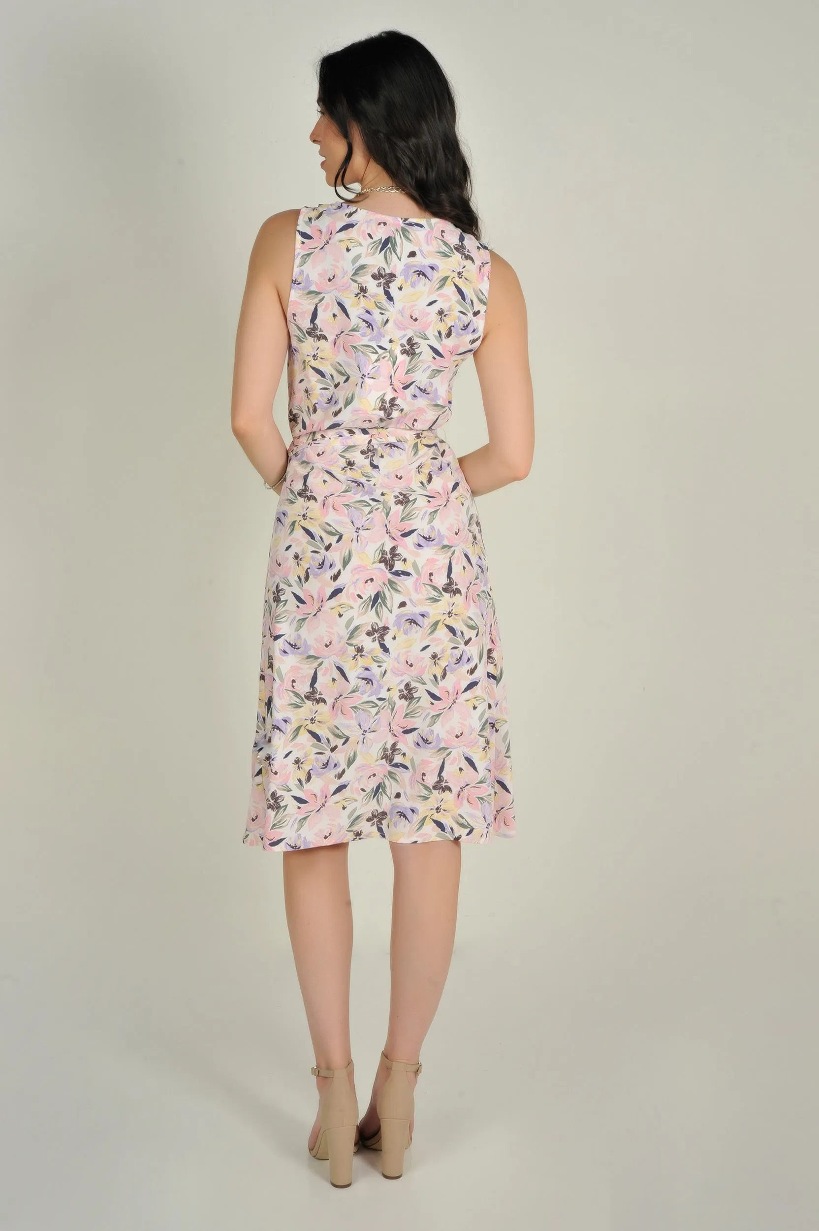 Robe portefeuille fleurie - KAREL - (R-B13)