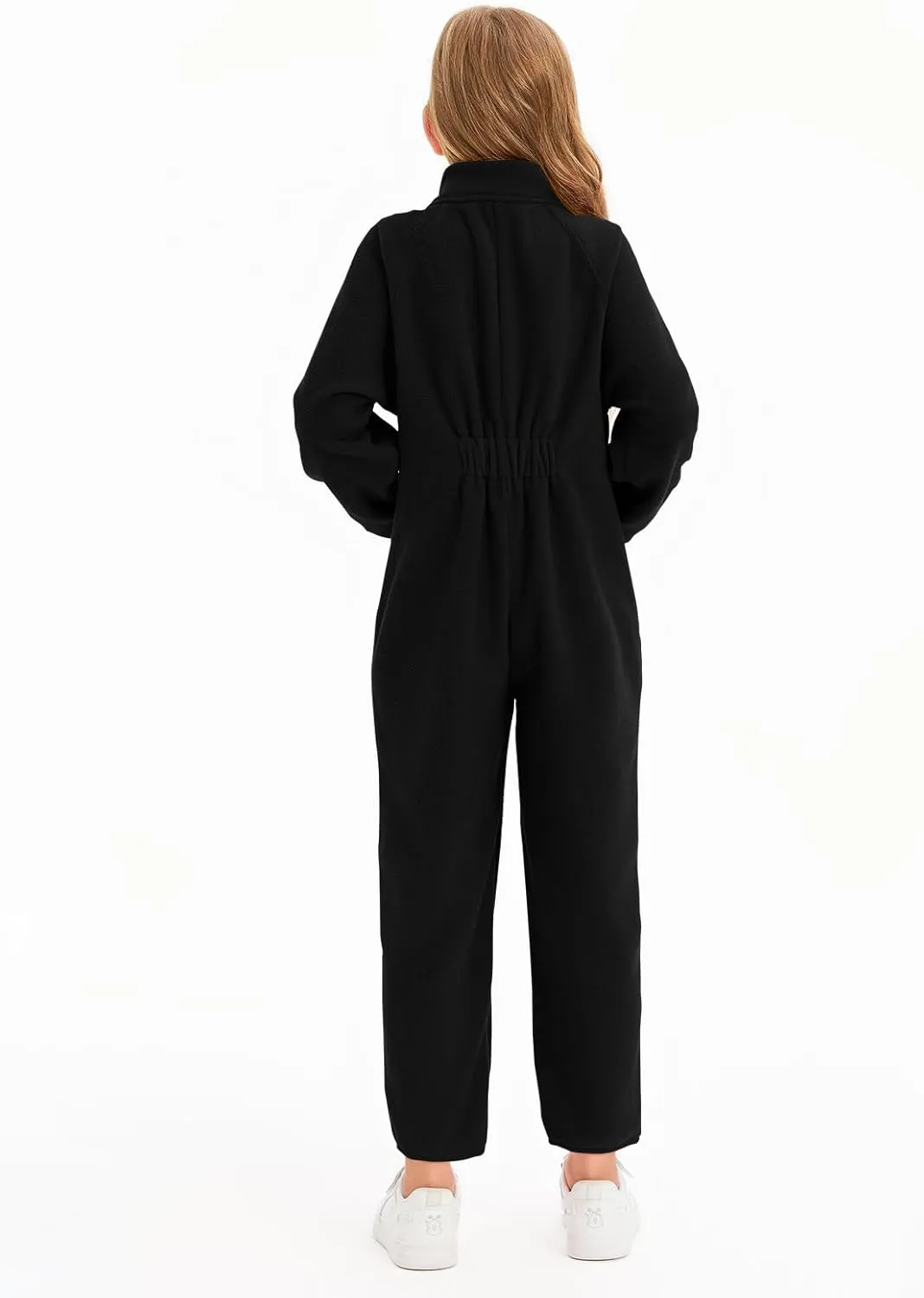 rrhss Girls One Piece Pajamas Long Sleeve Zip-Front Fleece Blanket Sleeper with Pockets 5-14 Years