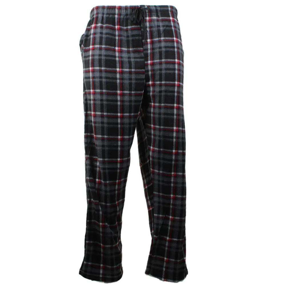 Rugged Frontier Men's Plaid Fleece 2 Piece Lounge Pajama Set