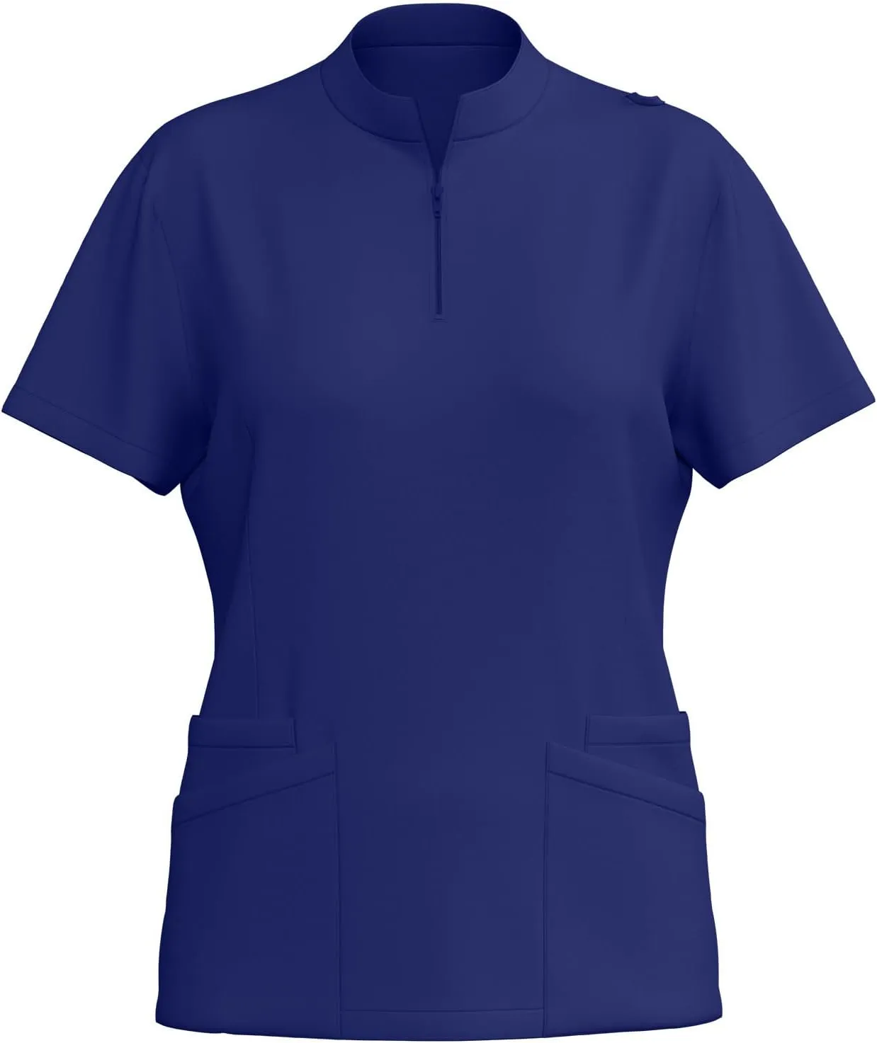 Ruziyoog Medical Scrubs Set for Women Casual V-Neck Zipper Henley Tops & Drawstring Jogger Pants Soft Nursing Uniform