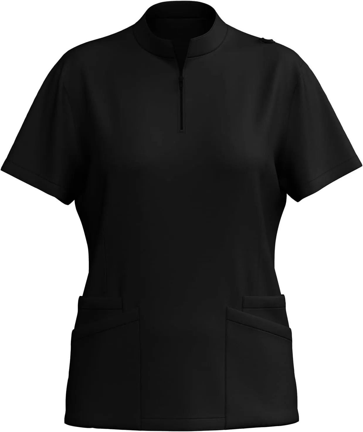 Ruziyoog Medical Scrubs Set for Women Casual V-Neck Zipper Henley Tops & Drawstring Jogger Pants Soft Nursing Uniform