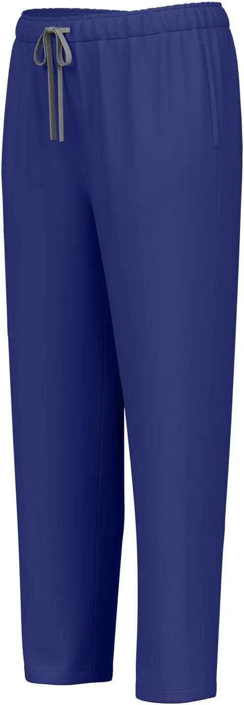 Ruziyoog Medical Scrubs Set for Women Casual V-Neck Zipper Henley Tops & Drawstring Jogger Pants Soft Nursing Uniform