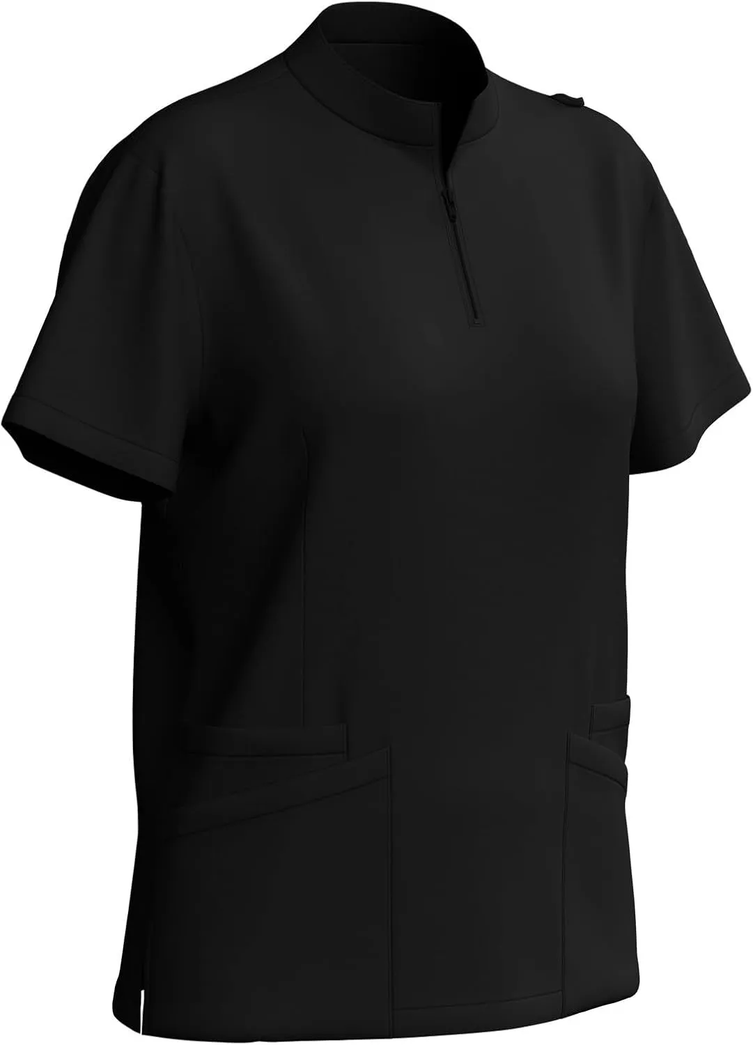 Ruziyoog Medical Scrubs Set for Women Casual V-Neck Zipper Henley Tops & Drawstring Jogger Pants Soft Nursing Uniform