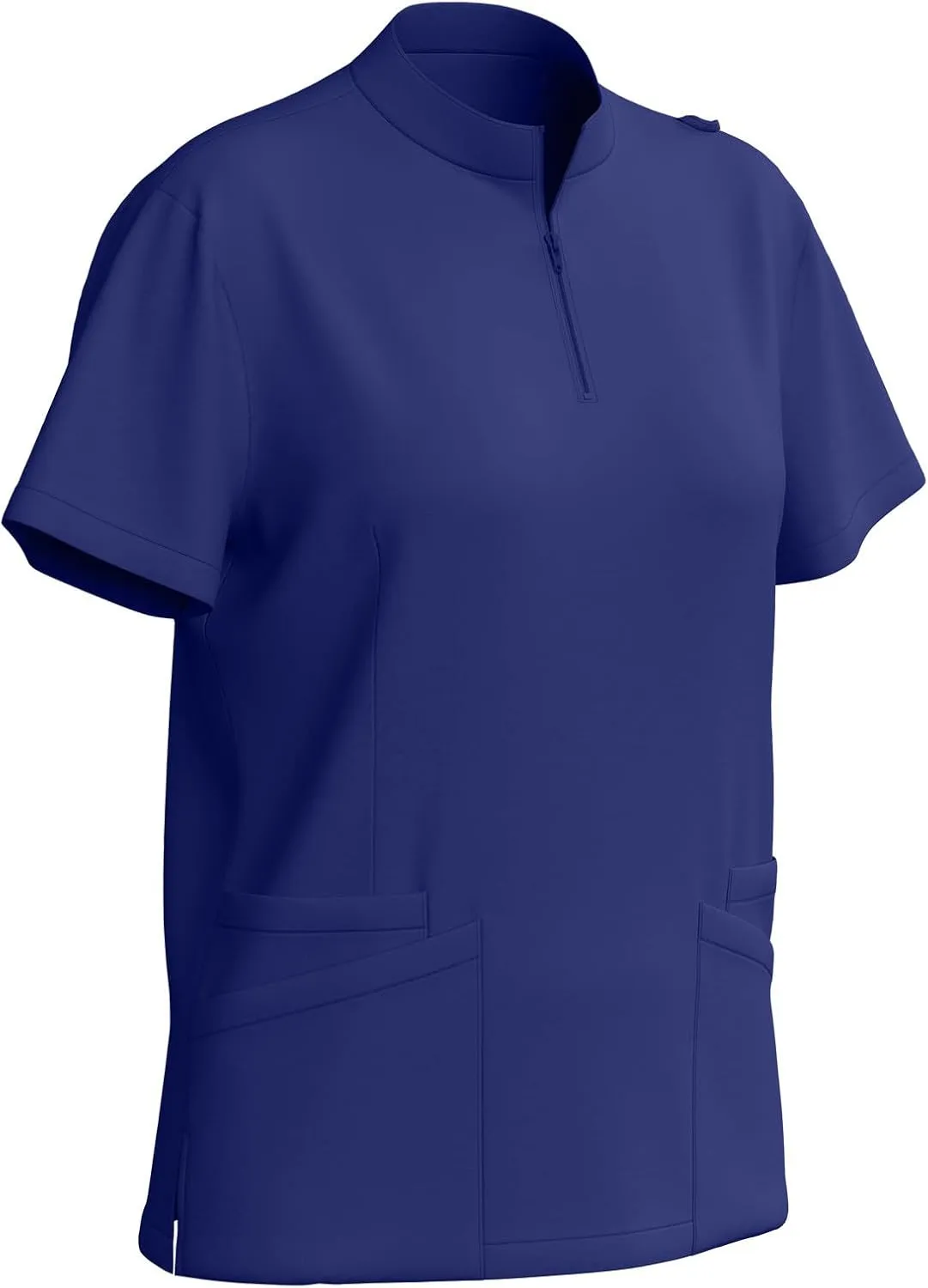 Ruziyoog Medical Scrubs Set for Women Casual V-Neck Zipper Henley Tops & Drawstring Jogger Pants Soft Nursing Uniform