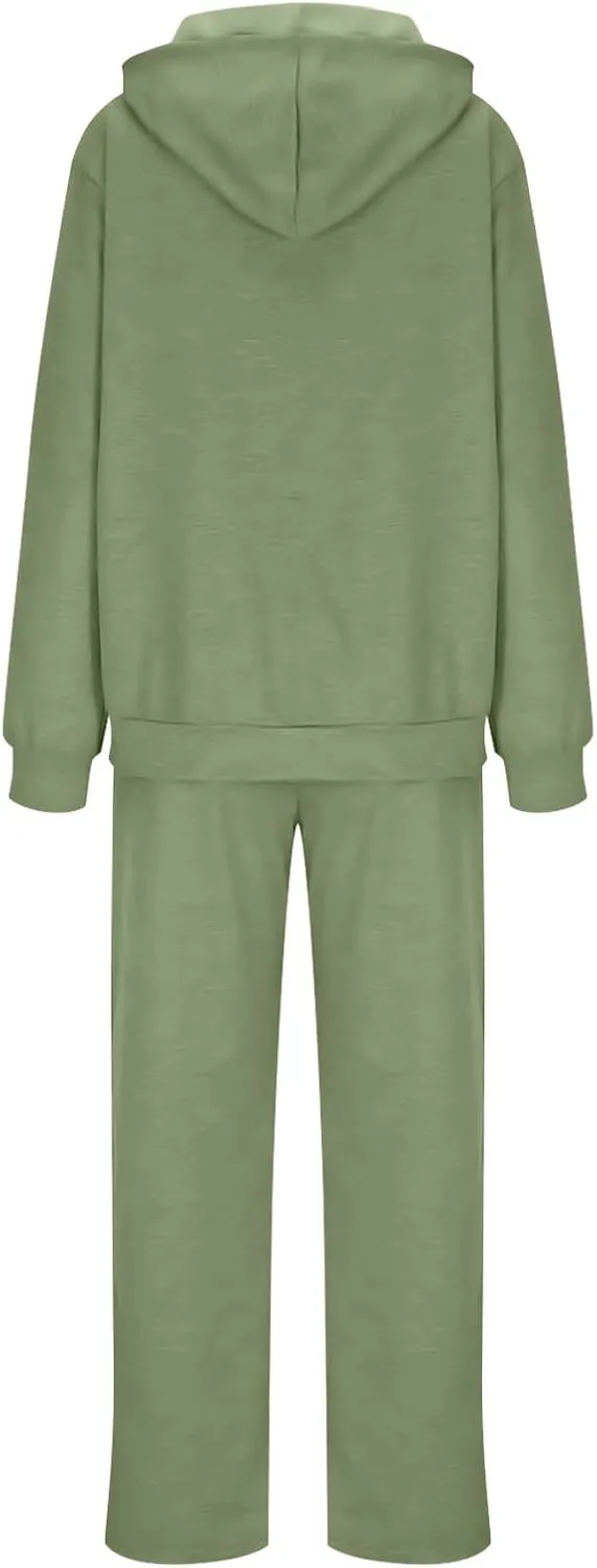 Ruziyoog Womens Two Piece Tracksuit Set Zip Up Jacket and Joggers Long Sleeve Lounge Set Casual Athletic Outfits
