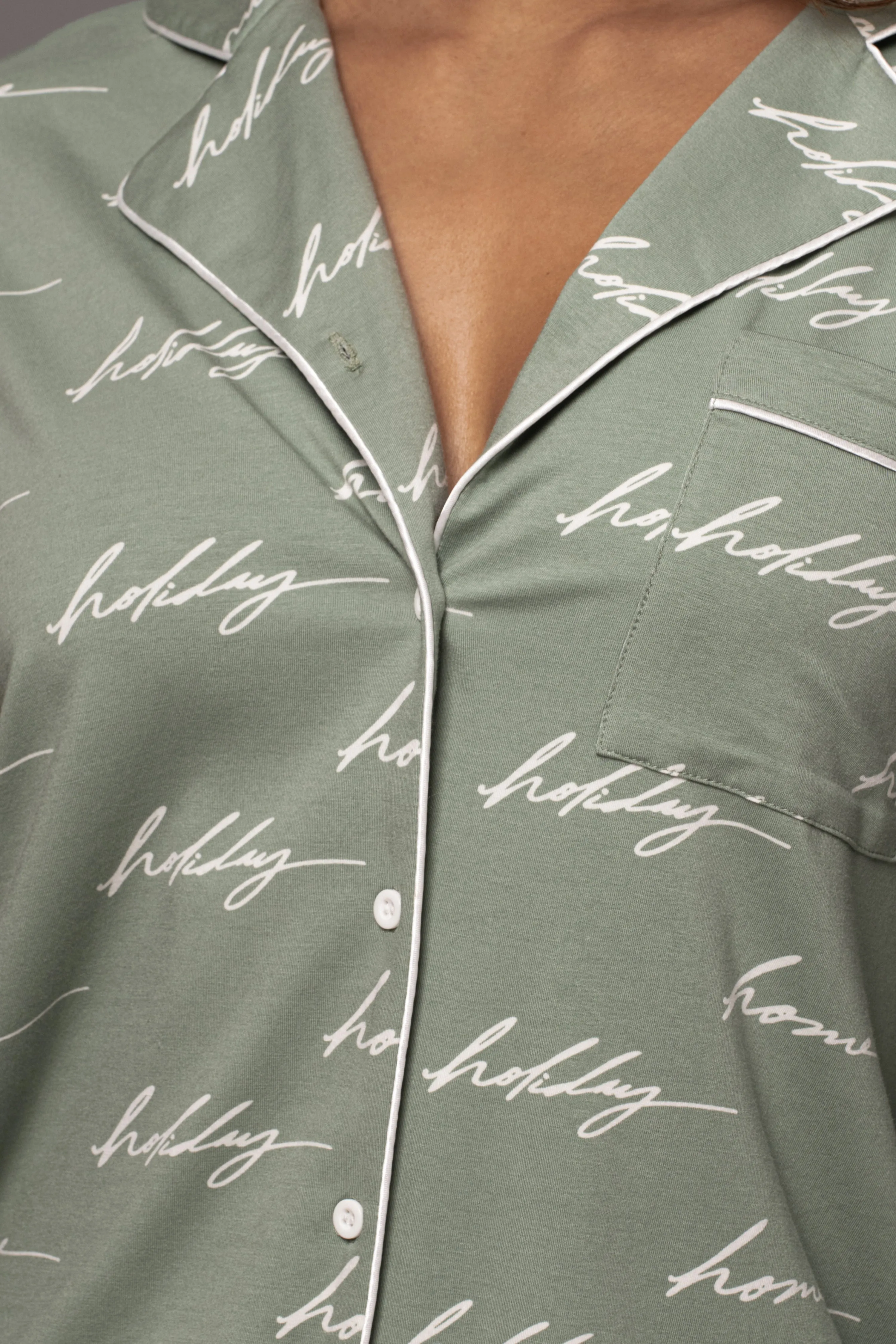 Sage Home For The Holidays Adult Pajama Set