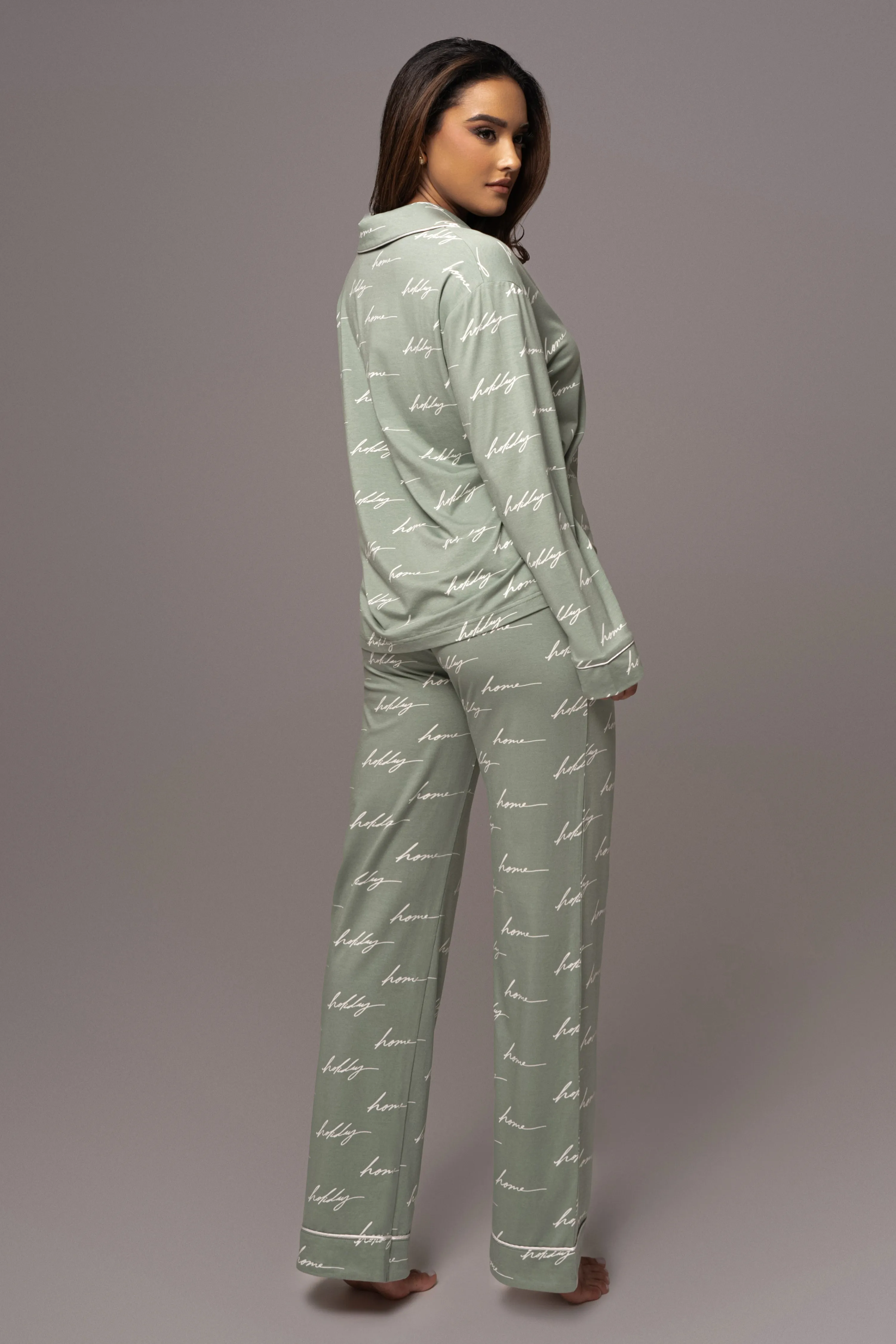 Sage Home For The Holidays Adult Pajama Set