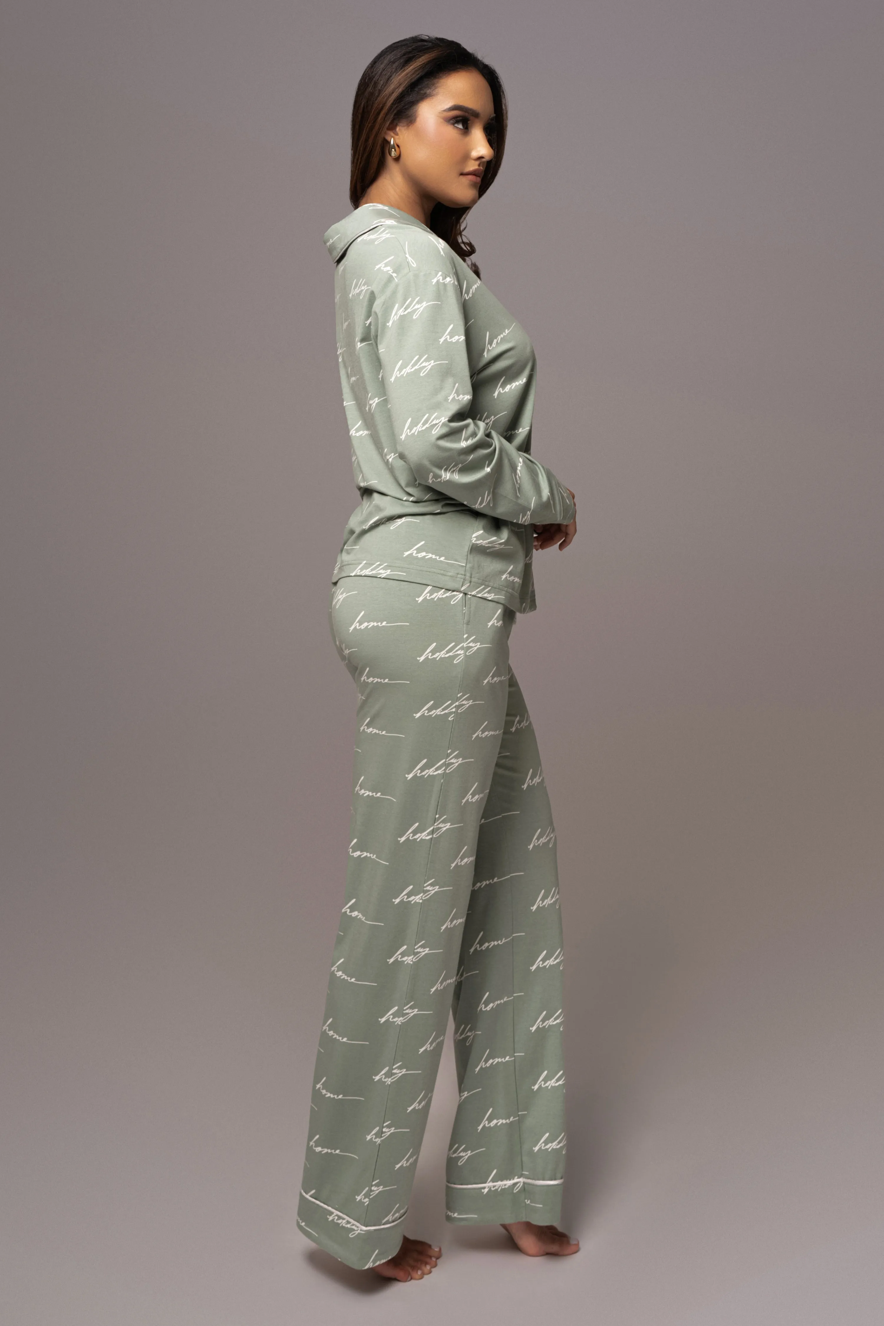 Sage Home For The Holidays Adult Pajama Set