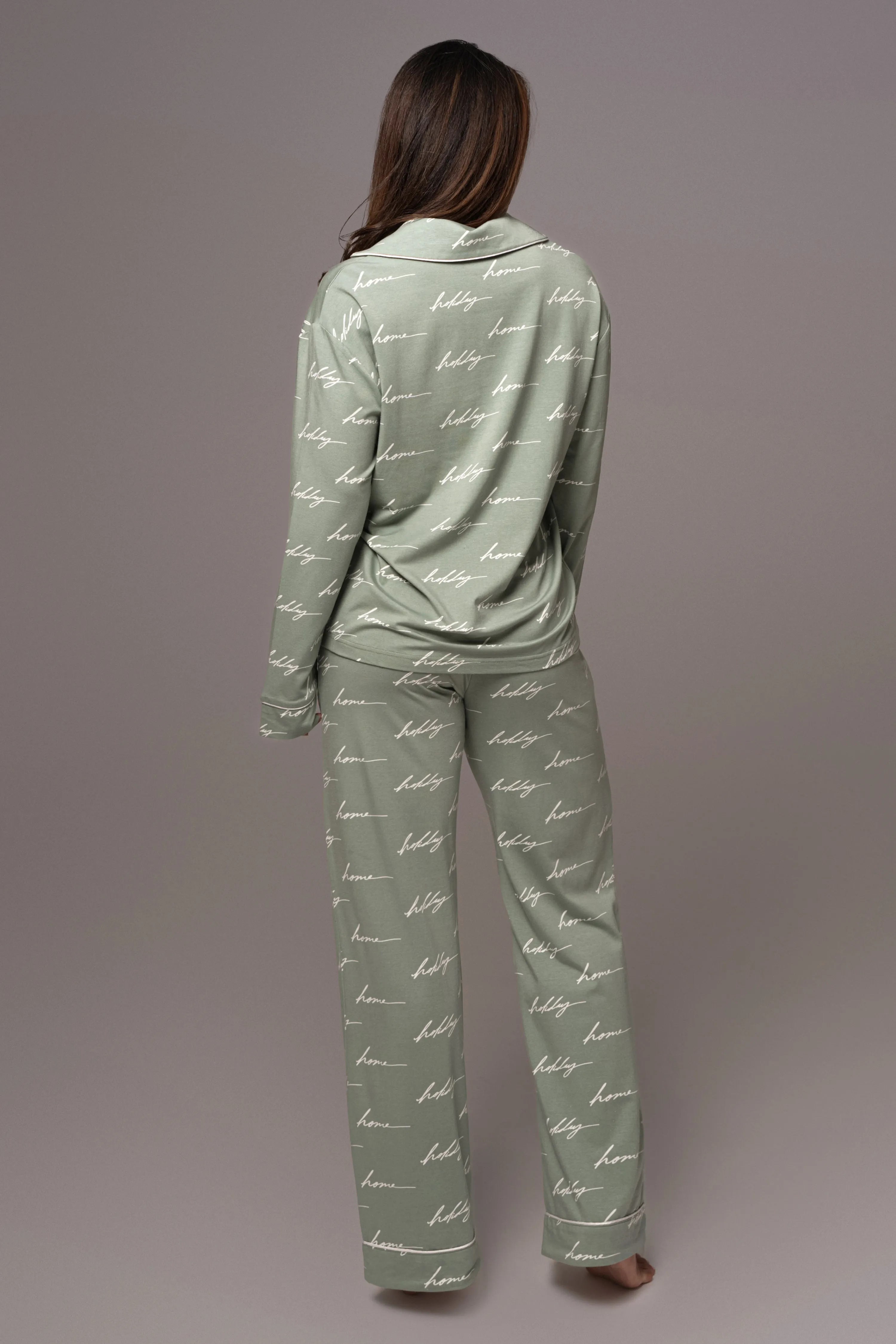 Sage Home For The Holidays Adult Pajama Set