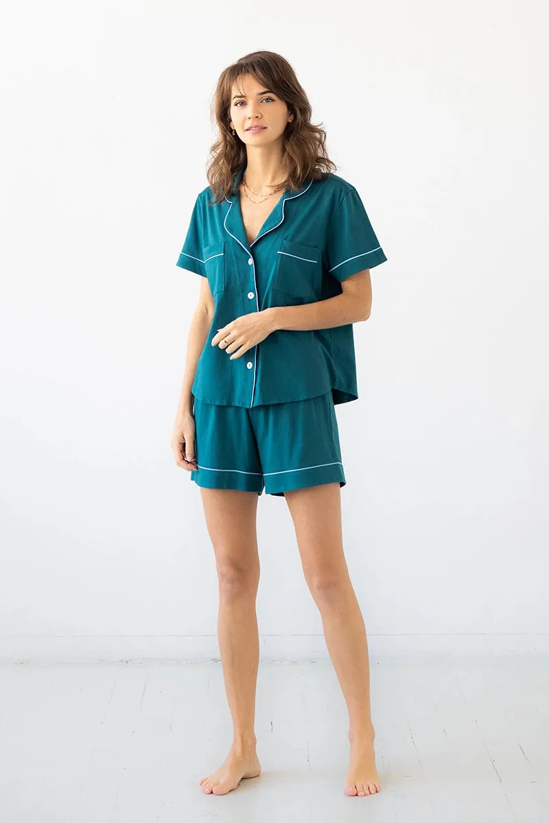 SALUA Classic Shorties Pajamas in Pima Cotton