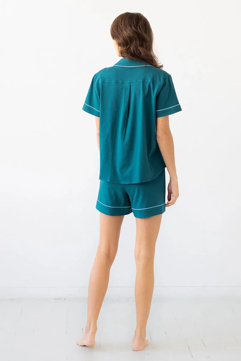 SALUA Classic Shorties Pajamas in Pima Cotton