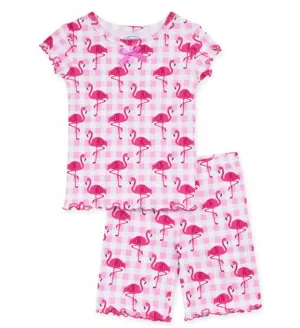 Sara's Prints Two Piece Flamingo Short Pajama