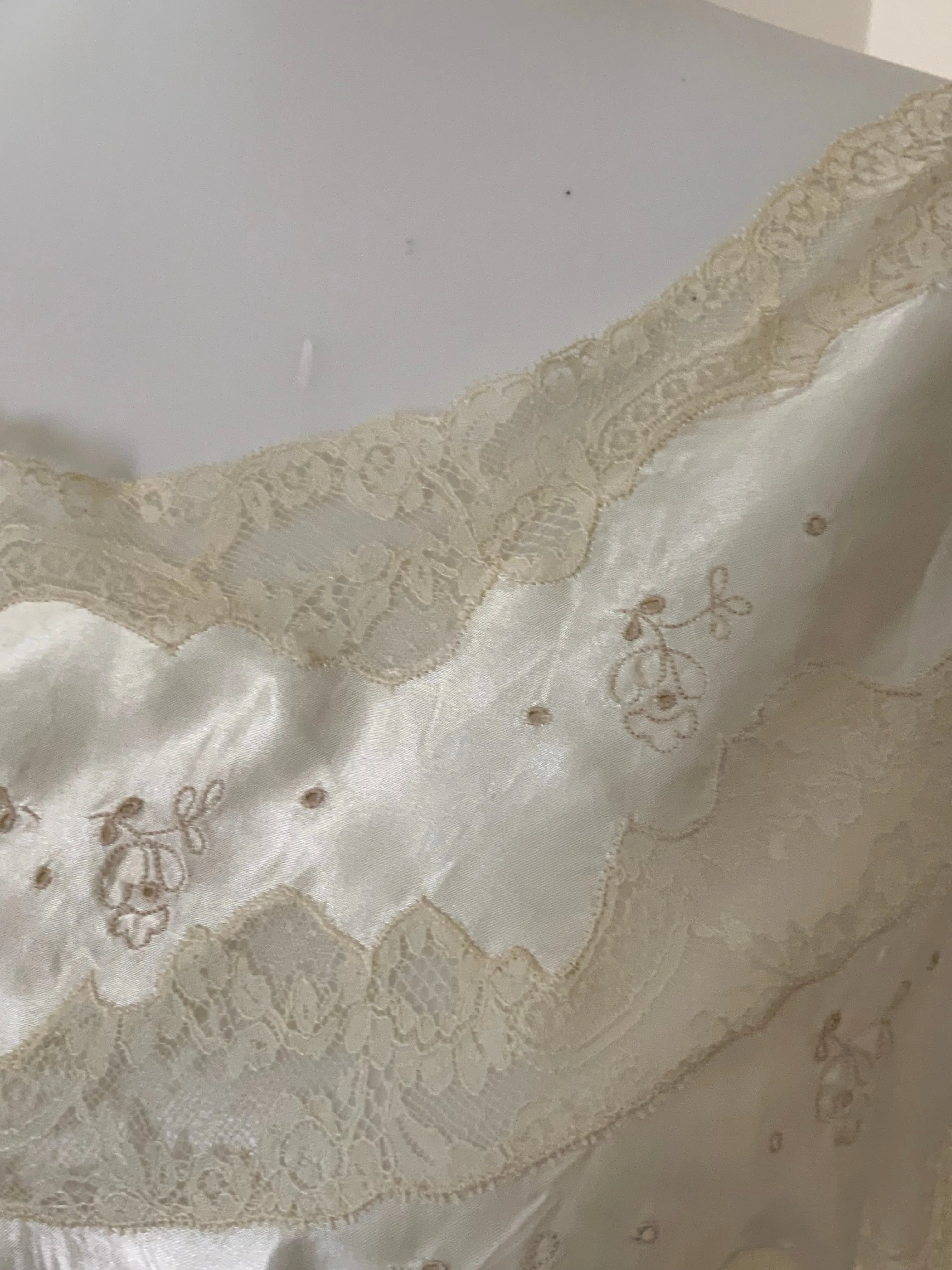 Satin Bridal Nightgown - 50s