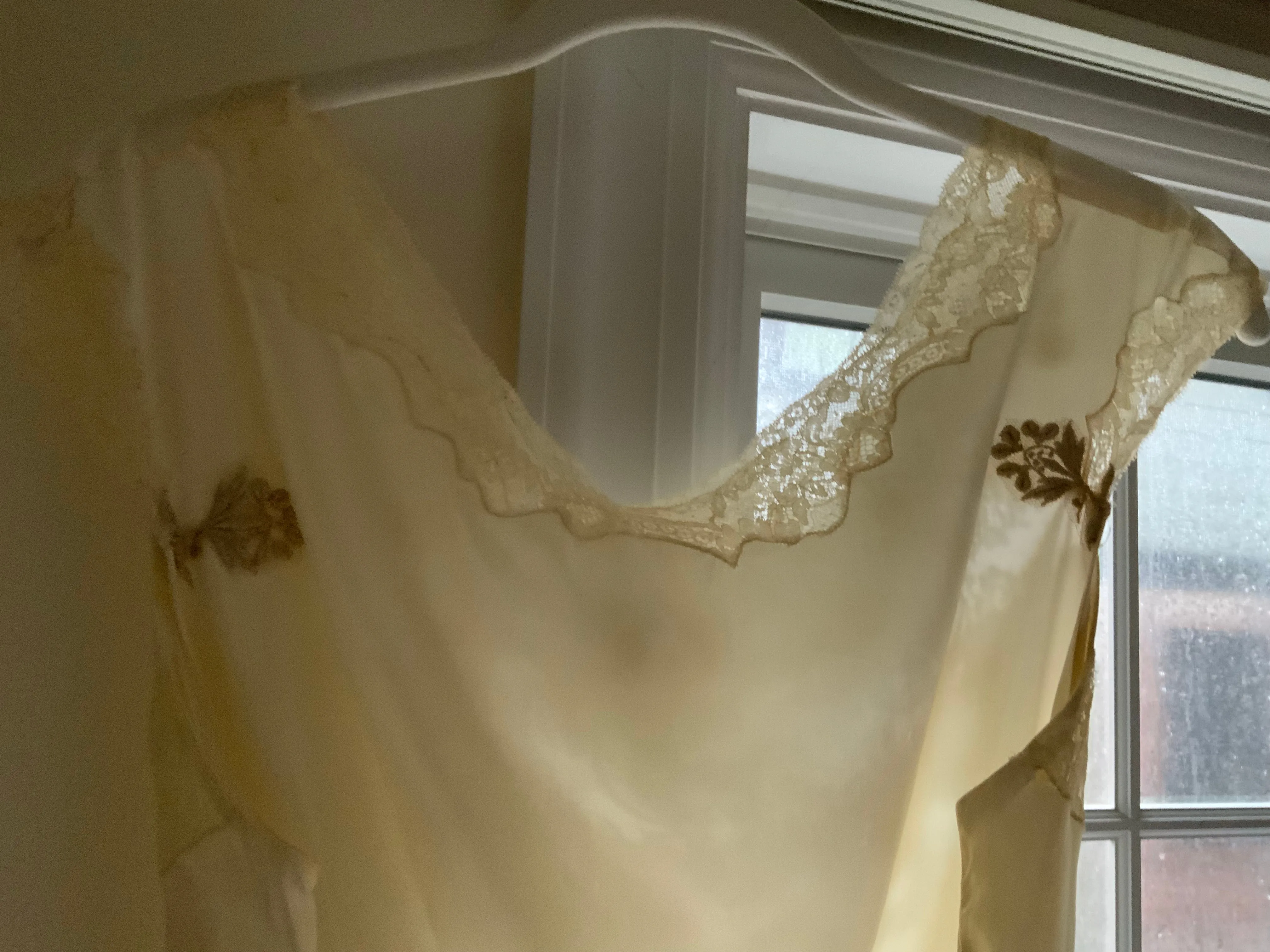 Satin Bridal Nightgown - 50s