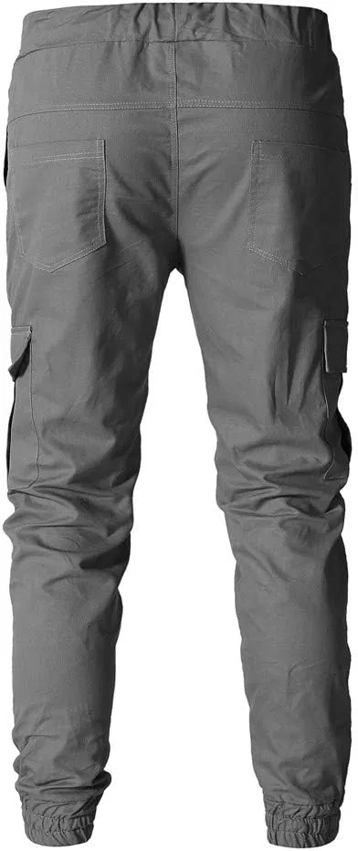 sdbrld Cargo Pants For Men Mens Trendy Outdoor Hiking Joggers Solid Drawstring Recreation Fitness Cargo Pants with Pocket