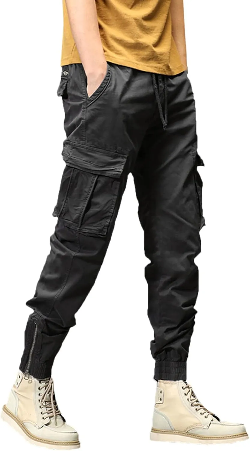 sdbrld Cargo Pants For Men Mens Trendy Ripstop Tactical Pants Lightweight Outdoor Hiking Water Resistant Pants with Pockets