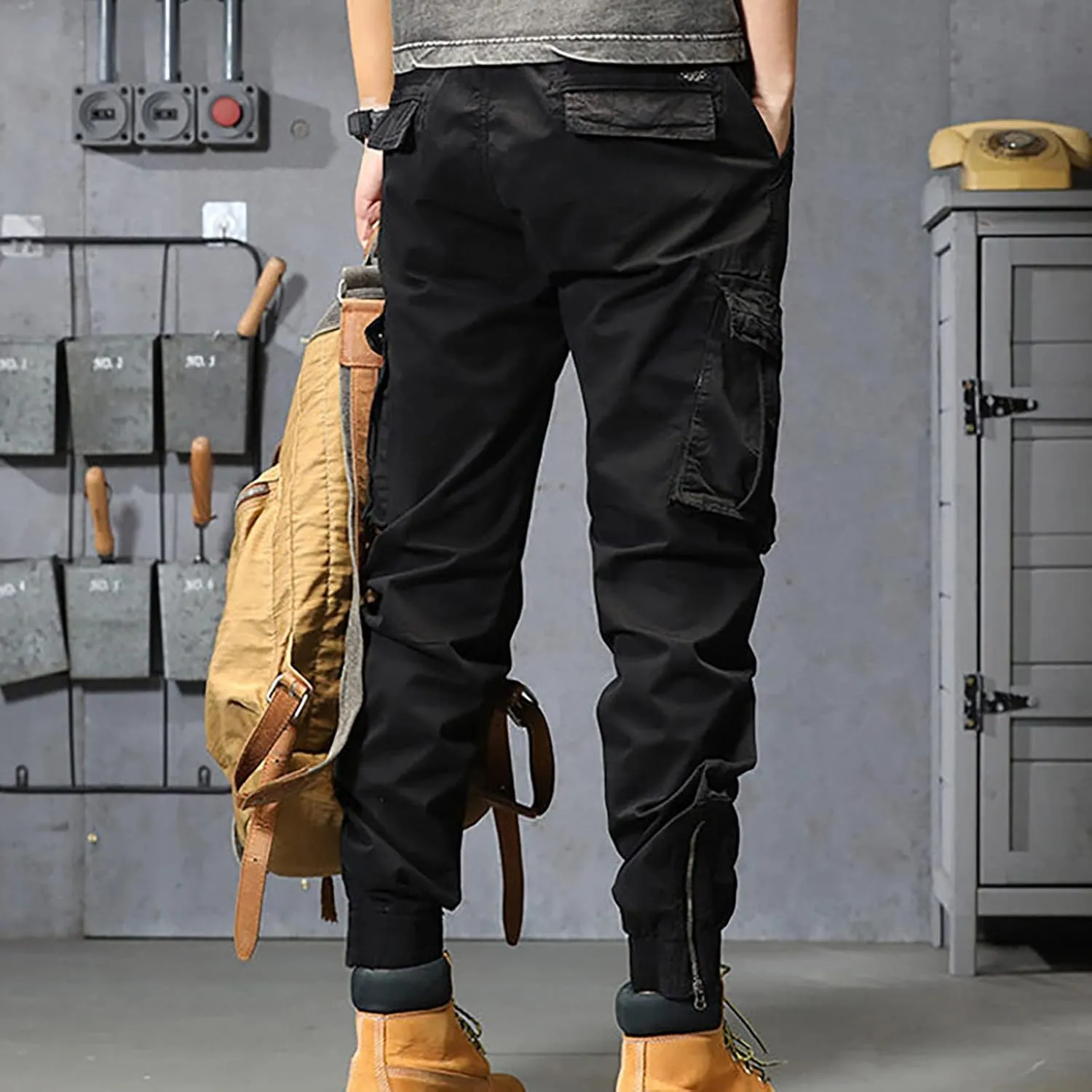 sdbrld Cargo Pants For Men Mens Trendy Ripstop Tactical Pants Lightweight Outdoor Hiking Water Resistant Pants with Pockets