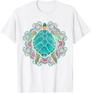 Sea Animal Turtle Lover Polynesian Tattoo Tribal Turtle T-Shirt