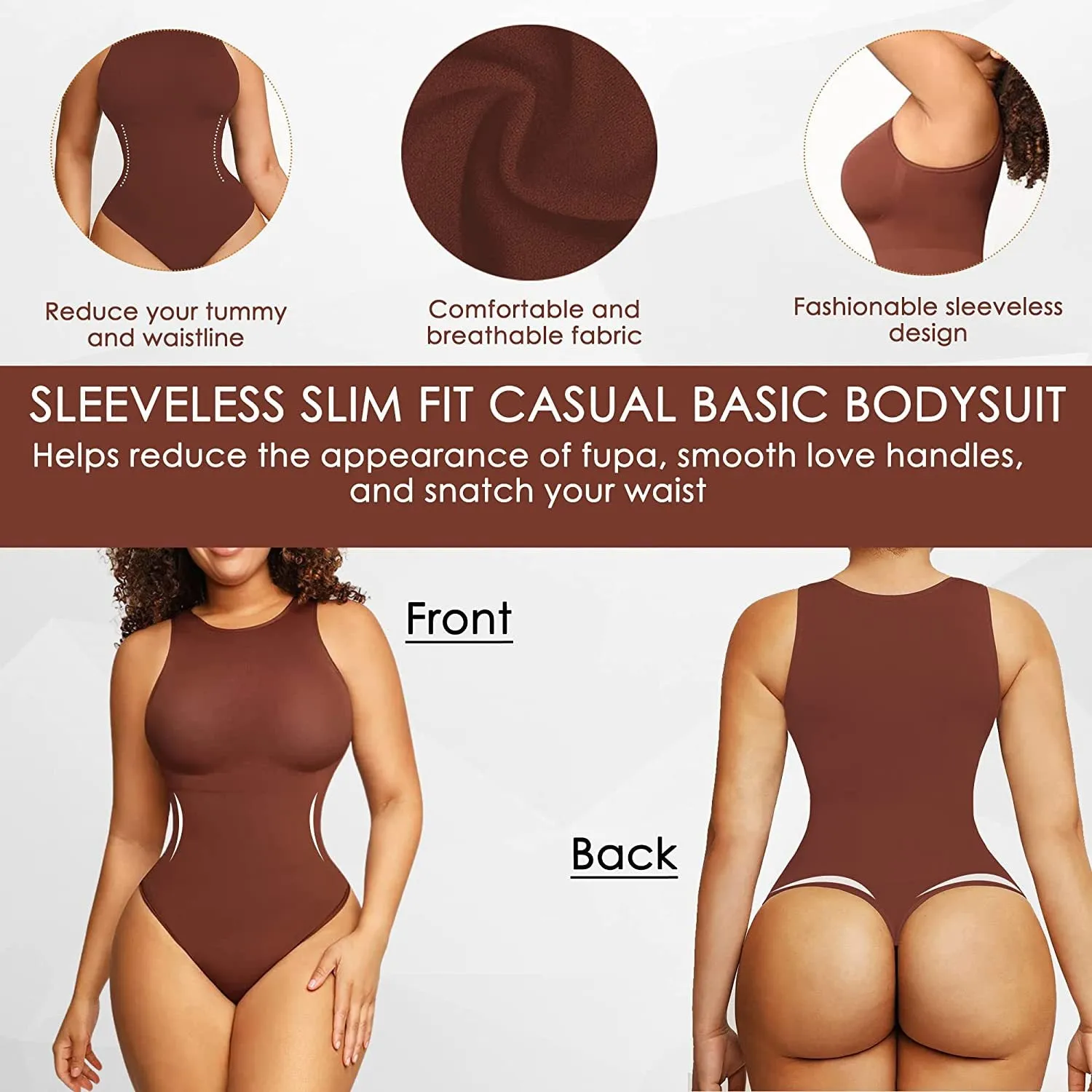 Seamless High-Neck Bodysuit Shapewear