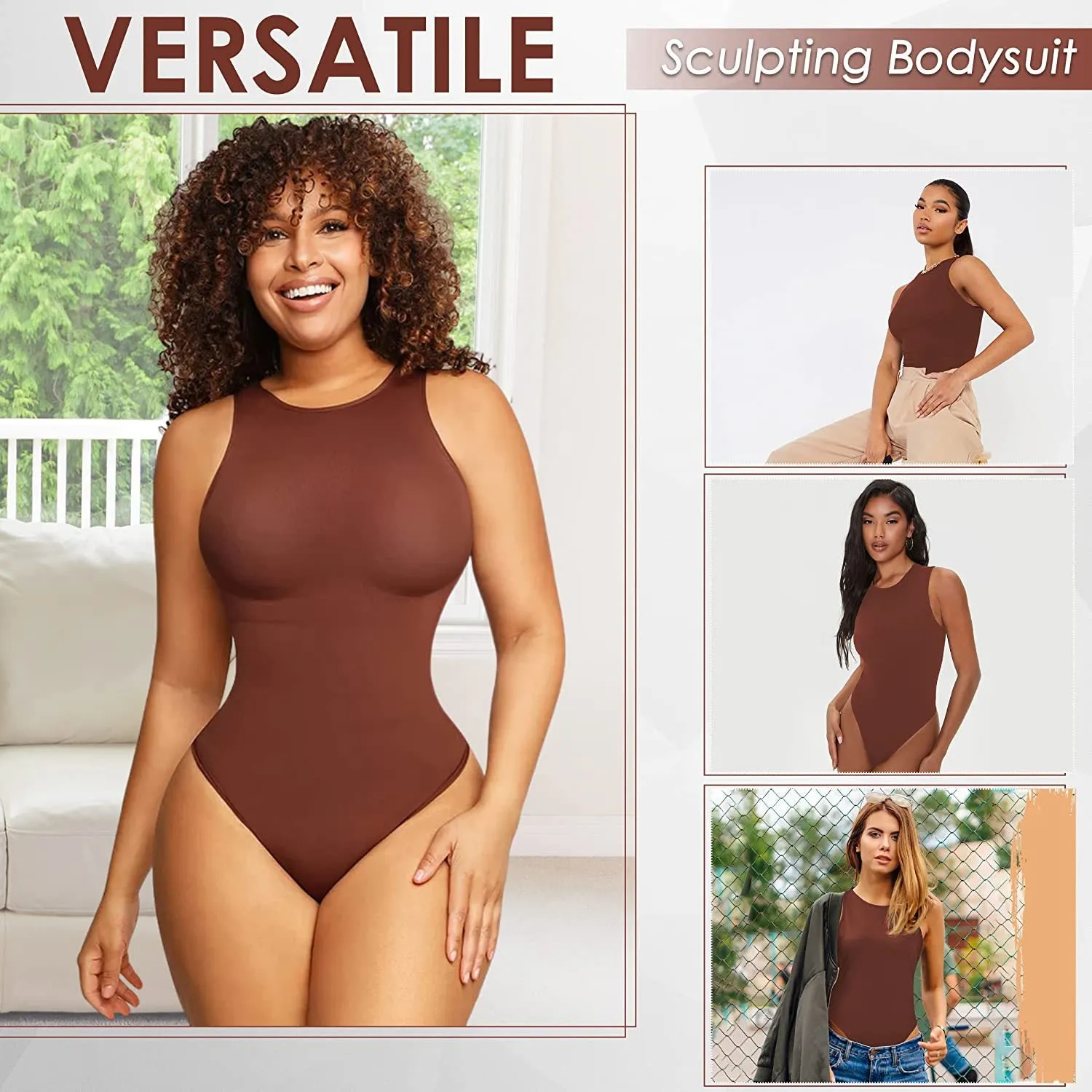 Seamless High-Neck Bodysuit Shapewear