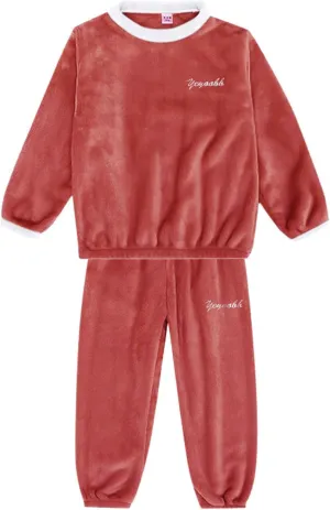 Set Pajamas Outfits Set for Kids Matching Sleepwear Set Christmas Lounge Sleepies Tops   Pants Fleece Flowy for Girls Fleece Pajamas Fluffy Pajama Pants Winter Pajamas Warm Pj for Girl's