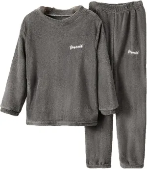 Set Pajamas Outfits Set for Kids Matching Sleepwear Set Christmas Lounge Sleepies Tops   Pants Fleece Flowy for Girls Fluffy Pajama Pants Winter Pajamas Warm Fleece Pajamas 2 Piece Pj