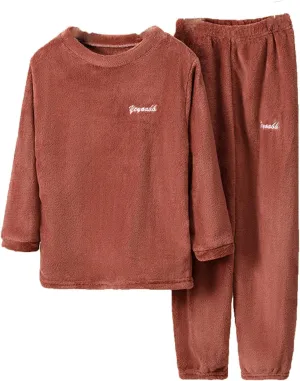 Set Pajamas Outfits Set for Kids Matching Sleepwear Set Christmas Lounge Sleepies Tops   Pants Fleece Flowy for Girls Warm Fleece Pajamas Winter Pajamas Fluffy Pajama Pants Fleece Pajama