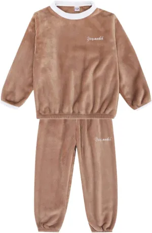Set Pajamas Outfits Set for Kids Matching Sleepwear Set Christmas Lounge Sleepies Tops   Pants Fleece Flowy for Girls Winter Pajamas Fluffy Pajama Pants Fleece Pajamas Warm Children Pj