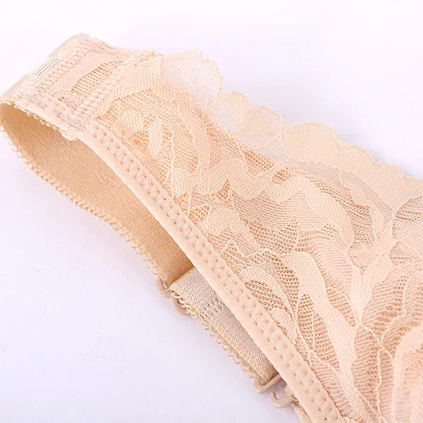 Sexy Lace Busty Full Coverage Wireless Gather Bando Bras