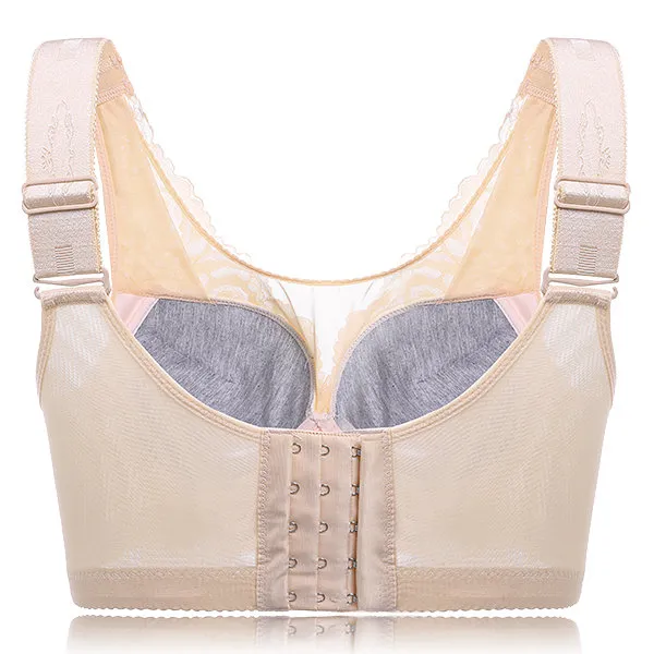Sexy Lace Busty Full Coverage Wireless Gather Bando Bras