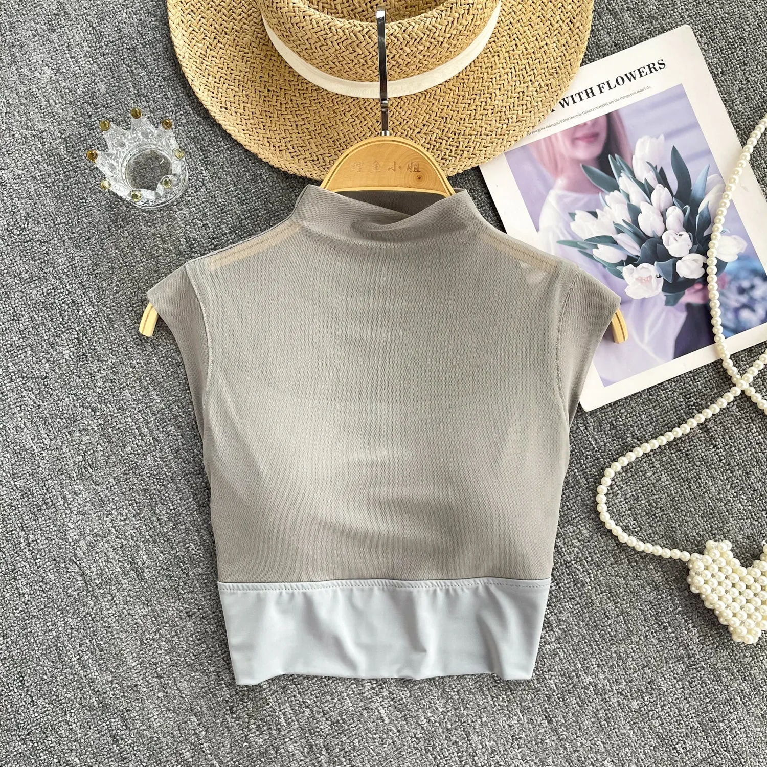 Sexy Mesh Padded Yoga Camisole