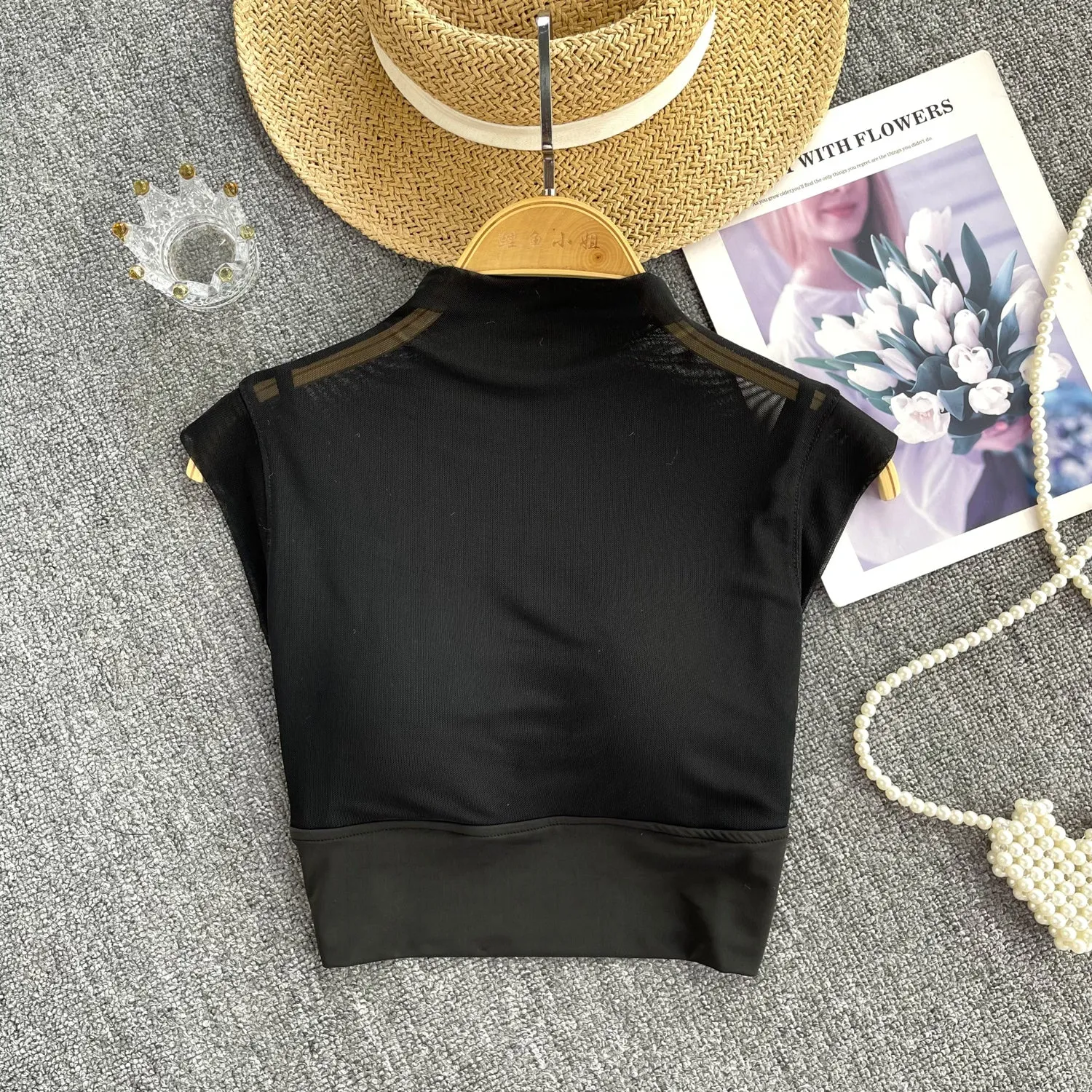Sexy Mesh Padded Yoga Camisole