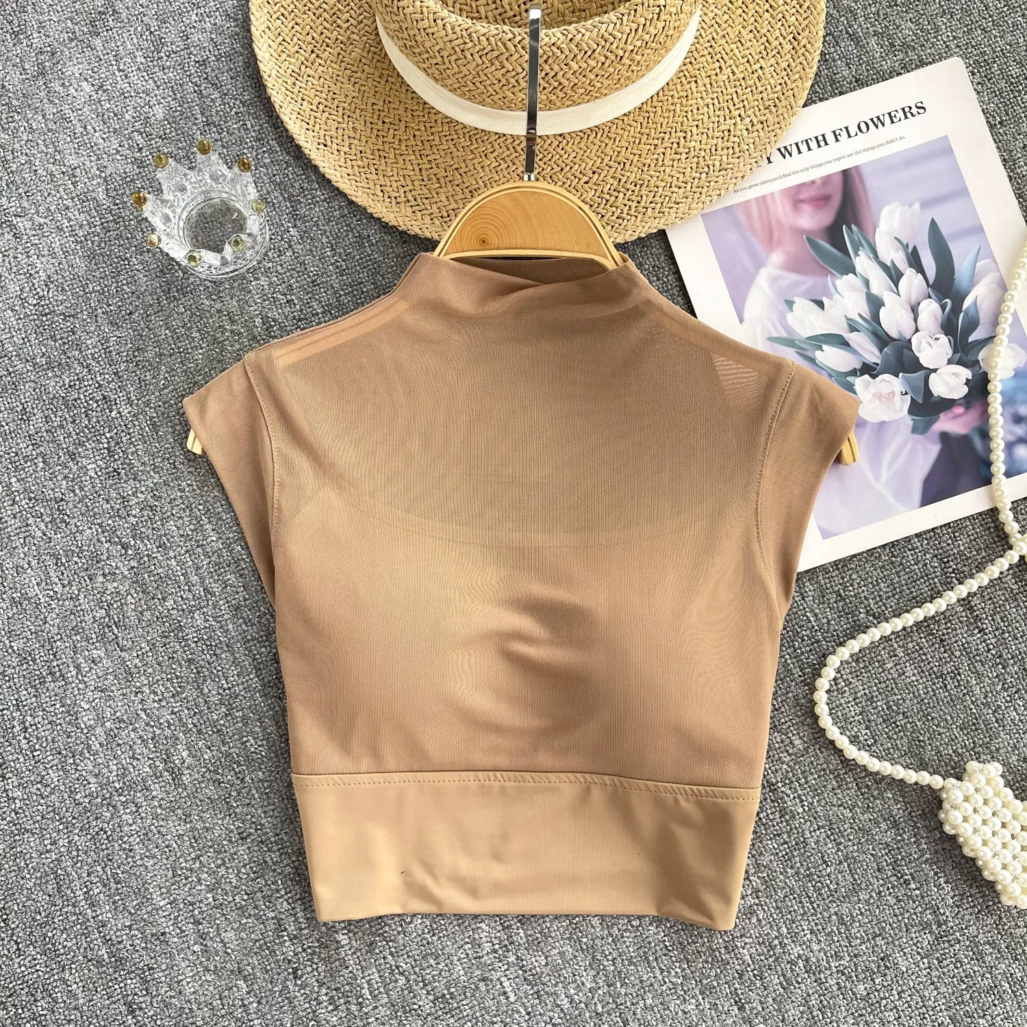 Sexy Mesh Padded Yoga Camisole