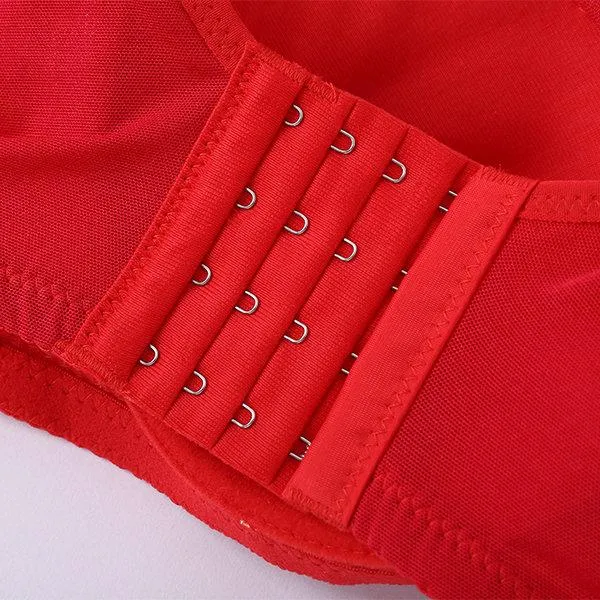 Sexy Push Up Full Coverage Embroidered Gather Bando Bras