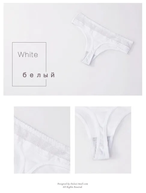 Sexy Women Cotton G String Thongs Panties Ladies' Seamless Female Underwear Lace Thong Briefs Low Waist T-back