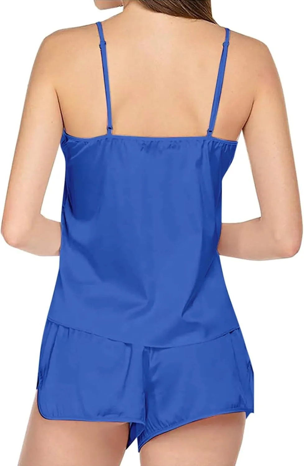 SHAOBGE 2 PC Silk Pajamas for Women 2024 Fall Casual Sexy Sleepwear Plus Size Soft Loungwear Lingerie Fashion Cami Pjs Set