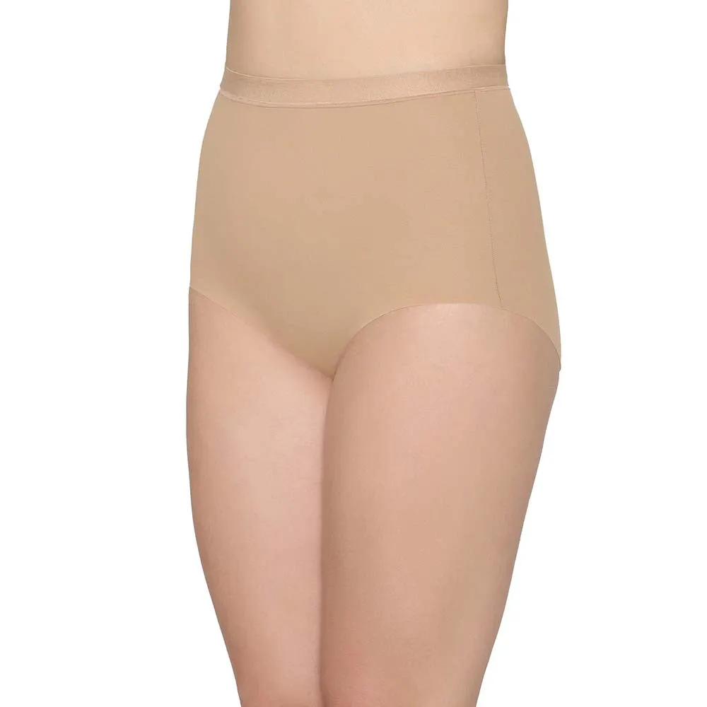Shape Revelation Mid Waist Full Coverage Firm Control Seamless Shaping Brief - Beige